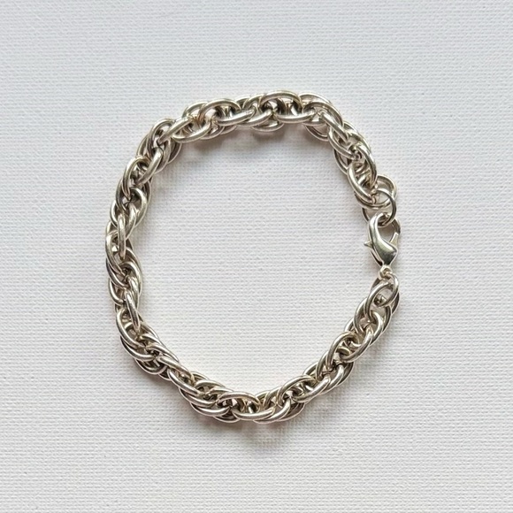 Jewelry - Silver-Tone Woven Chain Bracelet – Chic Everyday Style